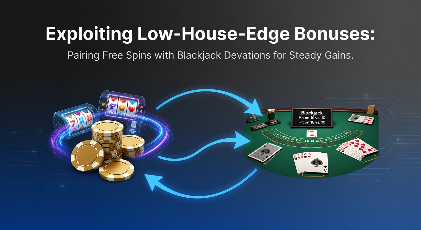 Visual representation of casino bonus offers overlaid with blackjack cards and slot reels, highlighting strategic pairing for gains