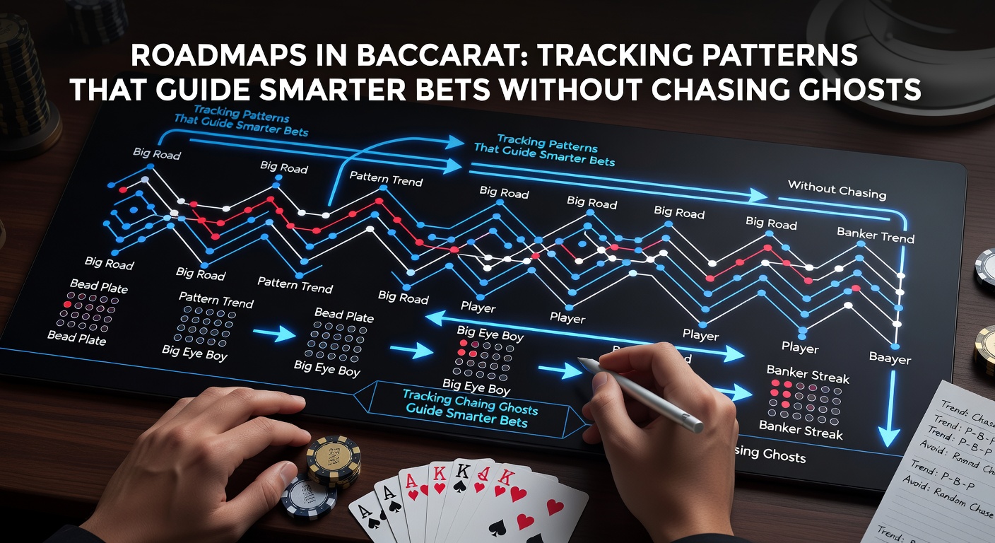 Classic baccarat Big Road display showing player and banker streaks on a casino table