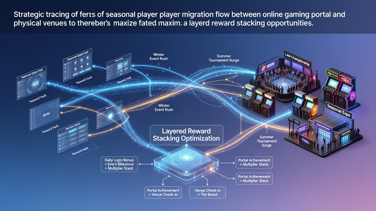 Seasonal migration patterns between online casinos and physical venues illustrated with maps and player flow charts