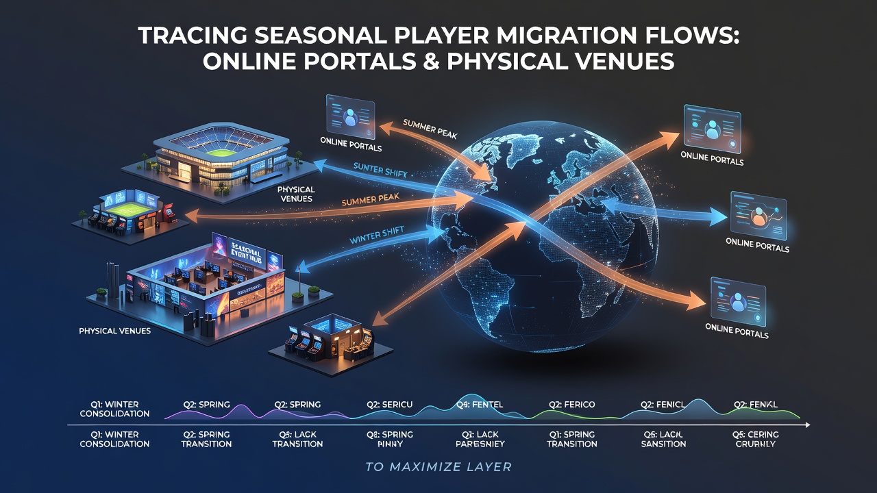 Player reward stacking flowchart showing online and physical venue integration points